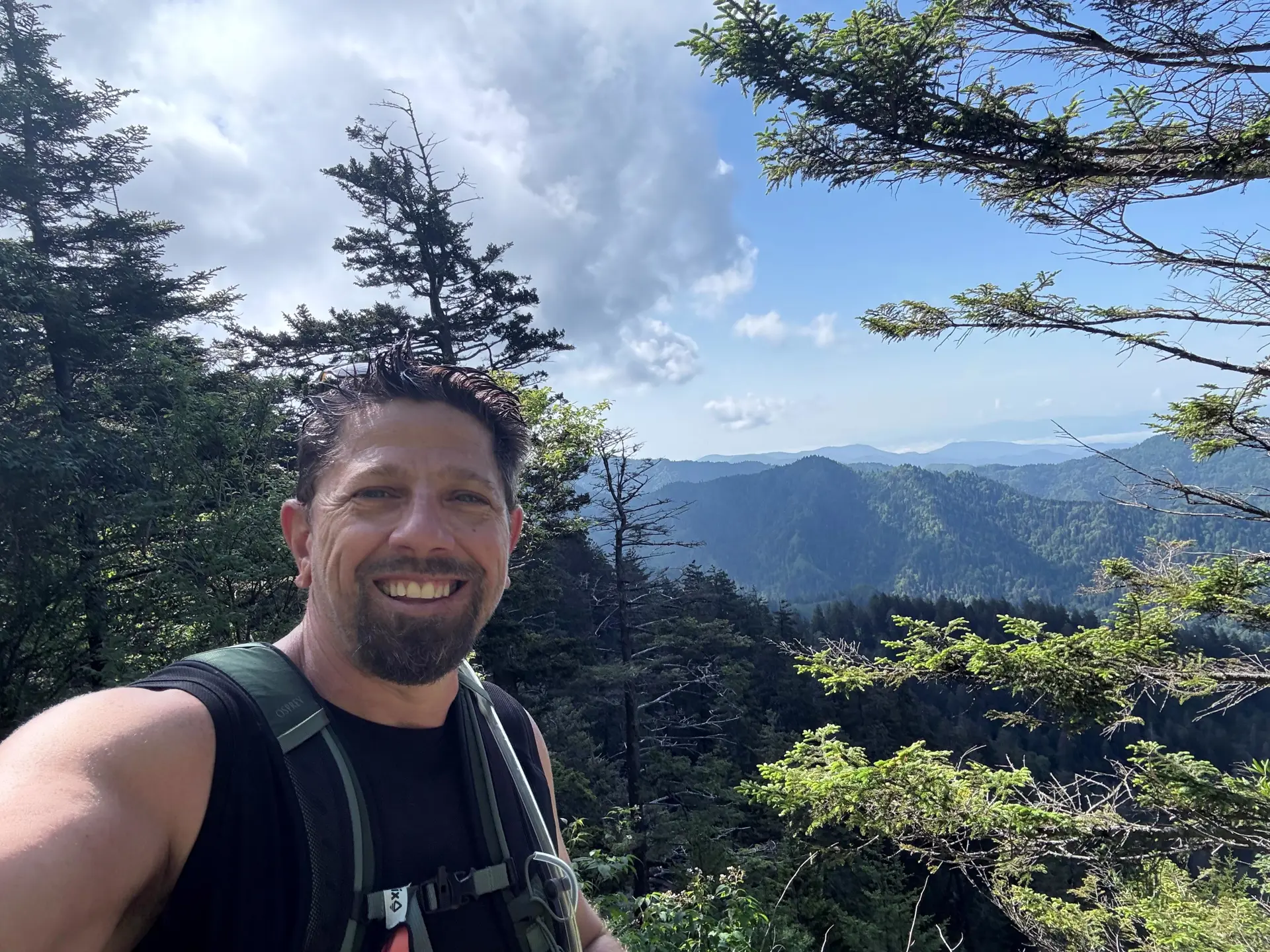 Brian Ahearn on a hike